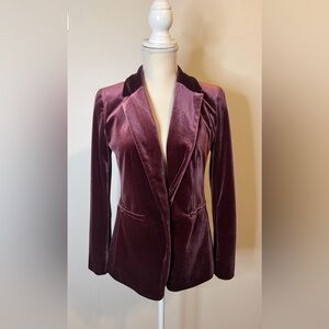 LOFT Petite 4P Velour Deep Maeve Blazer